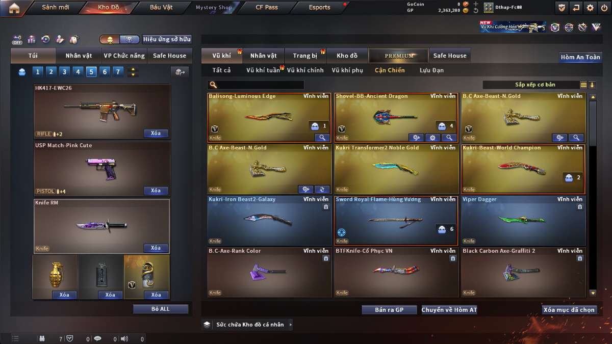 shop acc cf uy tin gia re